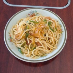 スパゲッティナポリタン・ウインナー